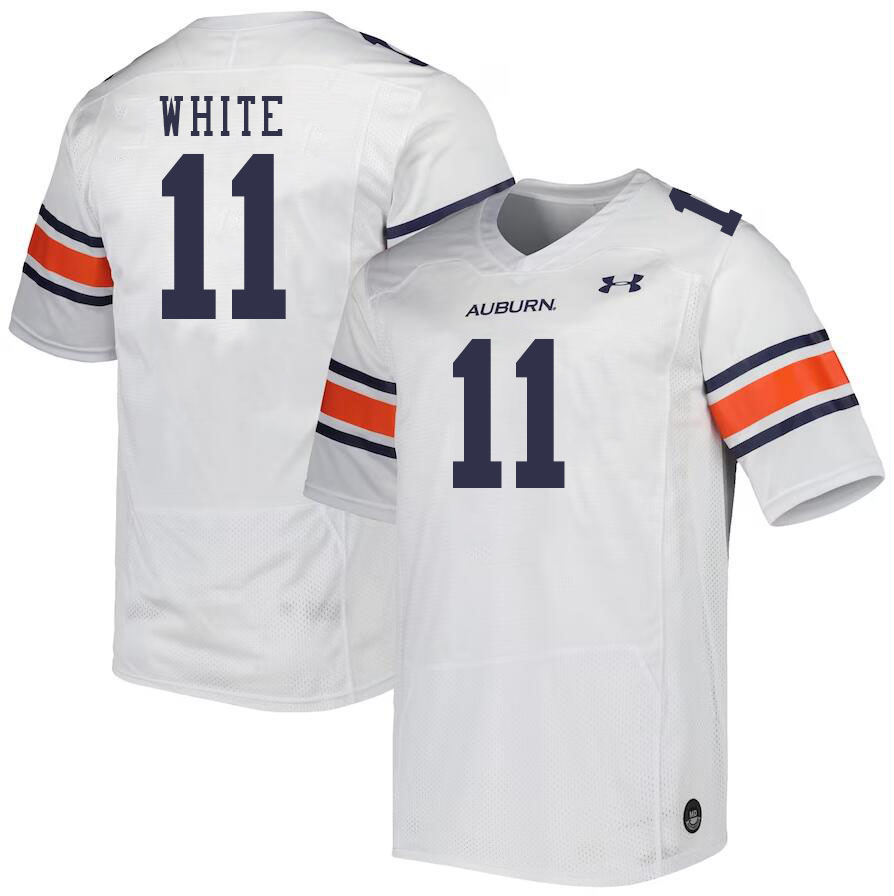 Men #11 Walker White Auburn Tigers College Football Jerseys Stitched-White